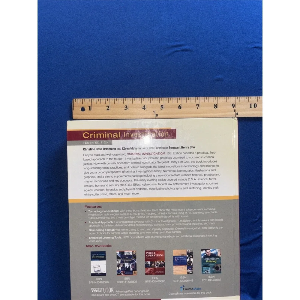 Criminal Investigation (10th edition) Christine Hess Orthman, Karen Matison Hess